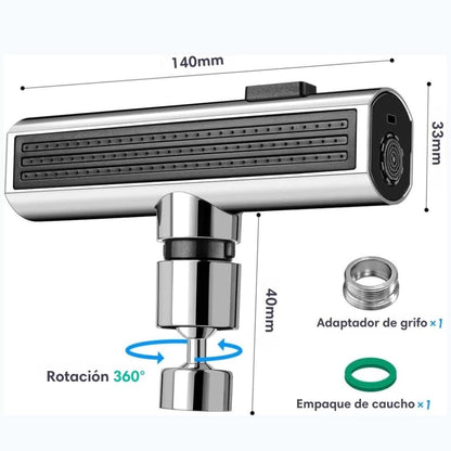 GRIFO PARA LAVAPLATOS 360° CON 3 MODOS DE FLUJO